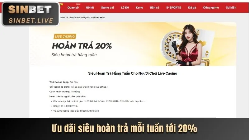 Hoàn trả tiền cược Slot